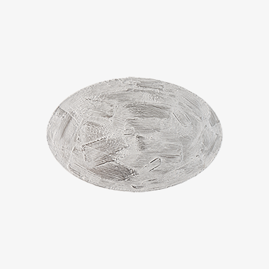 silver oval plate M