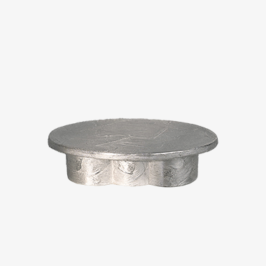 Silver Oval Table