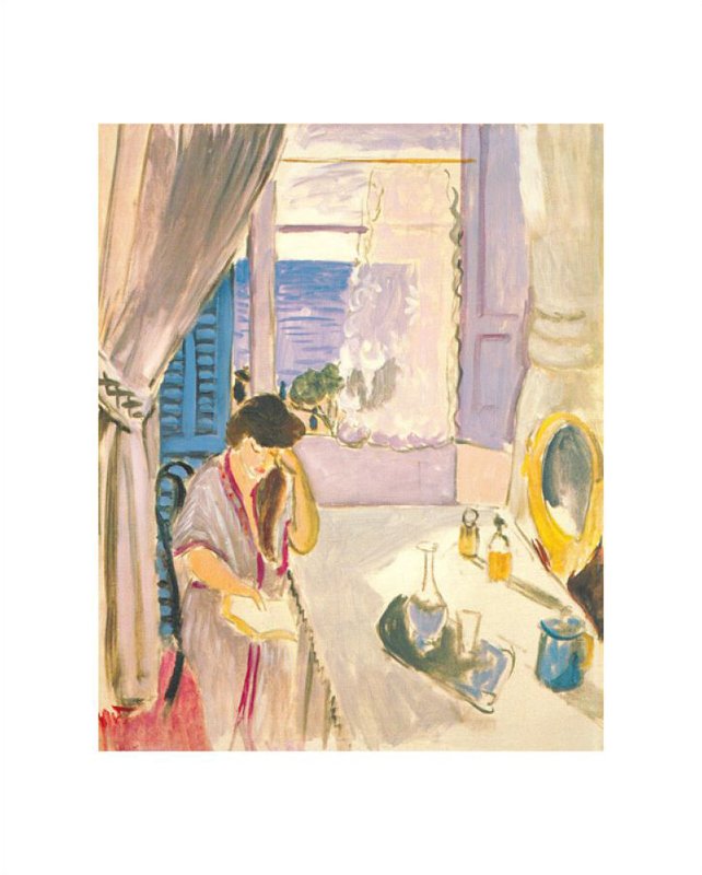 앙리 마티스 - Woman Reading at a Dressing Tabel, Late 1919