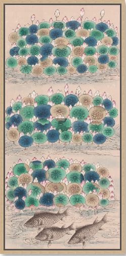 민화가인 - 연화도 8폭병 1