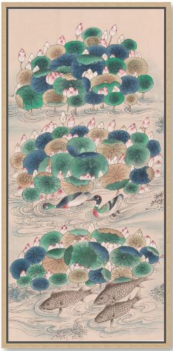 민화가인 - 연화도 8폭병 2