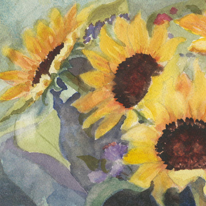 산드라 이아프레이트 - Sunflowers in Watercolor I