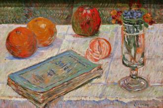 Still Life with a Book and Oranges, 1885