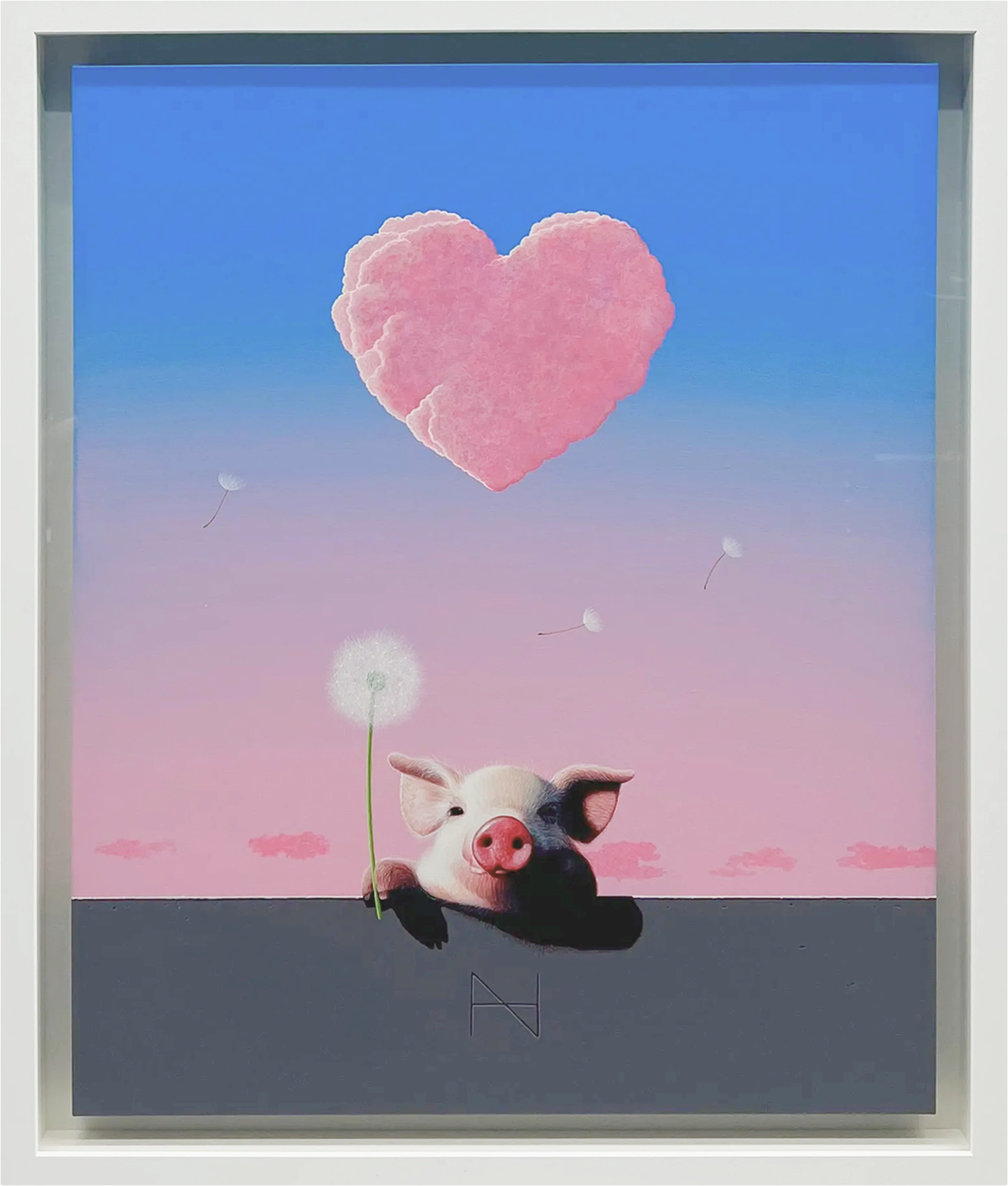 Olivia over the Wall (Pink Heart Cloud)